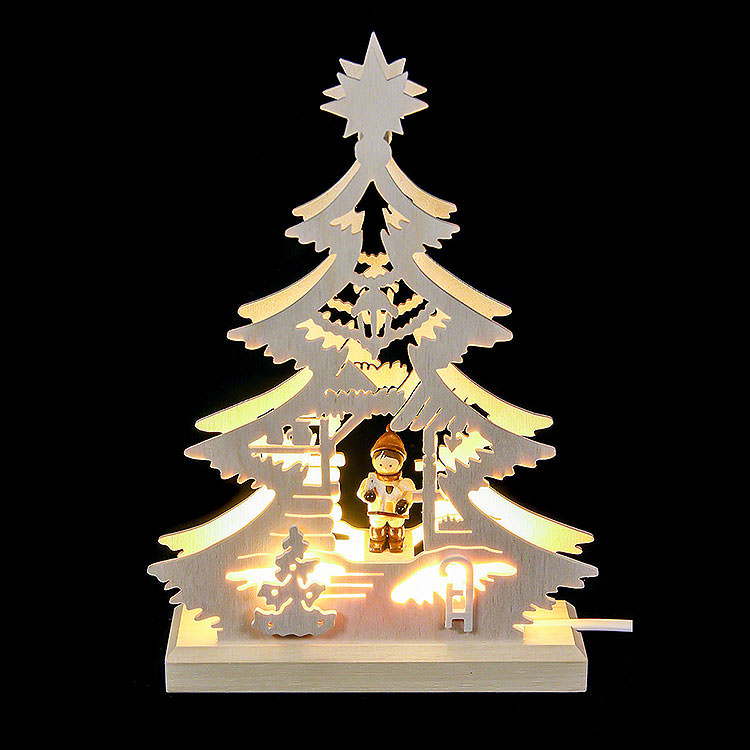 Lichterspitze Mini - Baum Weihnachtsmarkt  -  23,5x15,5x4,5cm