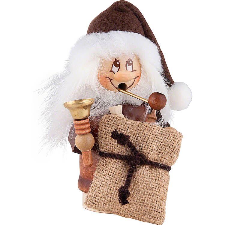 Räuchermännchen Miniwichtel Weihnachtsmann mit Glocke  -  15,5cm