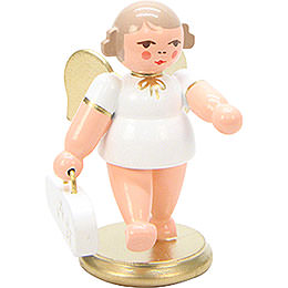 Angel White/Gold with Violin Case  -  6cm / 2 inch