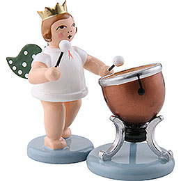 Angel with Crown and Timbal  -  6,5cm / 2.5 inch