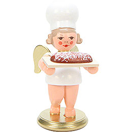 Baker Angel with Stollen Cake  -  7,5cm / 3 inch