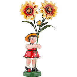 Blumenkind Mädchen mit Kokardenblume  -  24cm