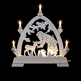Candle Arch  -  Gotic Santa Claus with Deer 42x42,5cm / 2 inch