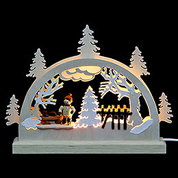 Candle Arch  -  Ice Skater (3 Figures)  -  23x15x4,cm / 9x6x2 inch