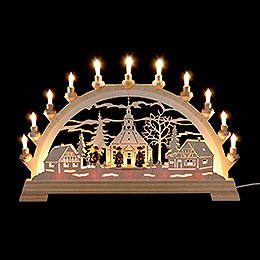 Candle Arch  -  Seiffen Church with Carolers  -  65x40cm / 26x16 inch