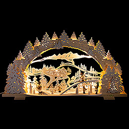 Candle Arch  -  Skiing and Sleeding in the Ore Mountains  -  70x43cm / 27.6x16.9 inch