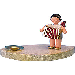 Candle Holder  -  Angel with Accordion  -  7cm / 2.8 inch