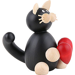 Cat Hilde with Heart  -  8cm / 3.1 inch