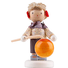 Flax Haired Children Little Boy with Lampion  -  Edition Flade & Friends  -  4cm / 1.6 inch