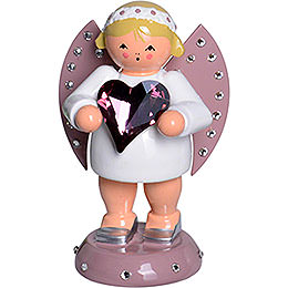 Good Luck Angel with SWAROVSKI - Heart and Candle Holder  -  8cm / 3.1 inch