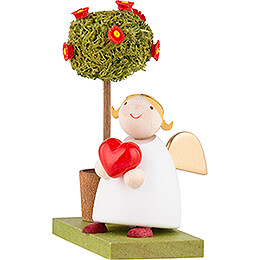 Guardian Angel with Heart and Little Tree  -  3,5cm / 1.3 inch