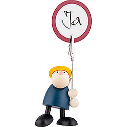 Hans with Sign Holder  -  7cm / 2.8 inch