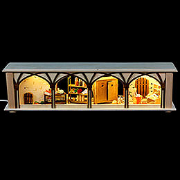 Illuminated Stand Cellar for Candle Arches  -  50x12x10cm / 20x5x4 inch