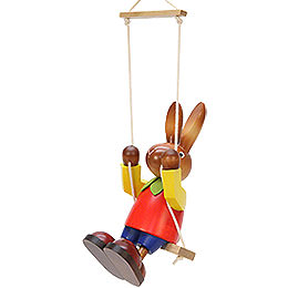 Male Bunny on Swing  -  20cm / 7.9 inch