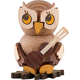 Owl Child with Guitar  -  4cm / 1.6 inch