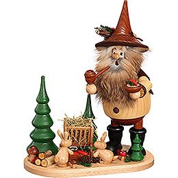 Smoker  -  Forest Gnome on Board Manger  -  26cm / 10.2 inch