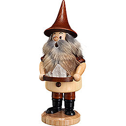 Smoker  -  Mountain Gnome with Quartz  -  18cm / 9.1 inch