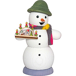 Smoker  -  Snowman with Candle Arch  -  13cm / 5.1 inch
