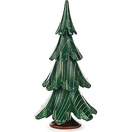 Solid Wood Tree  -  Green  -  9cm / 3.5 inch