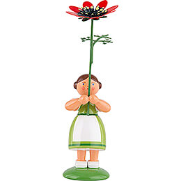 Sommerblumenmädchen mit Adonisröschen  -  12cm