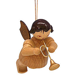 Tree Ornament  -  Angel with Trumpet  -  Natural Colors  -  Floating  -  5,5cm / 2,1 inch