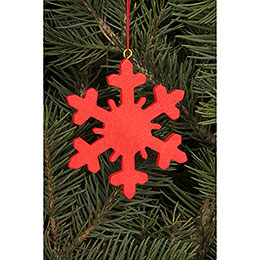Tree Ornament  -  Icecrystal Red  -  6,6x6,6cm / 2.6x2.6 inch