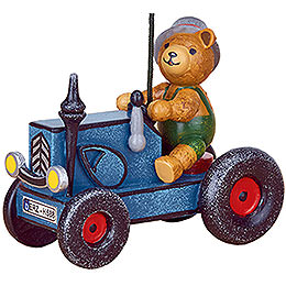 Tree Ornament  -  Tractor with Teddy  -  8cm / 3 inch