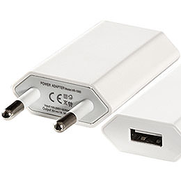 USB Wall Power Supply 110 - 220V/5V  -  2cm / 0.8 inch