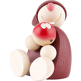 Wight with Apple, sitting  -  Red  -  7,5cm / 2 inch