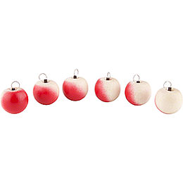 Äpfel 6 Stück mit Haken  -  2cm